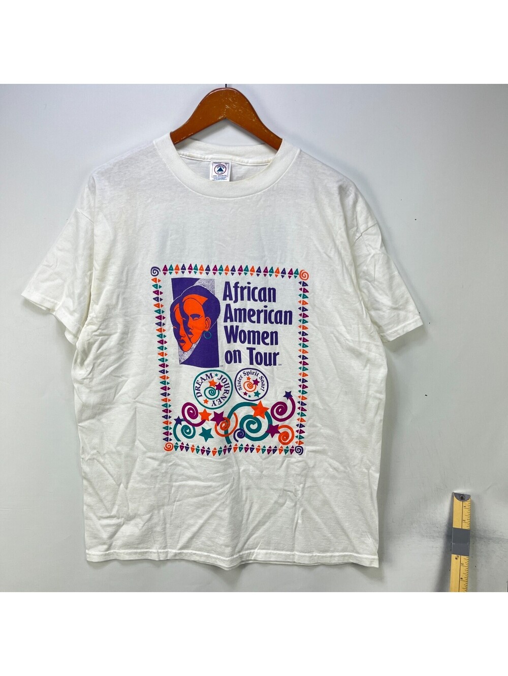 Vintage 90s African American Women Black History T‑Shirt L